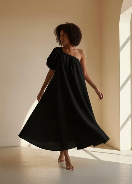 Lela Midi Dress - Black